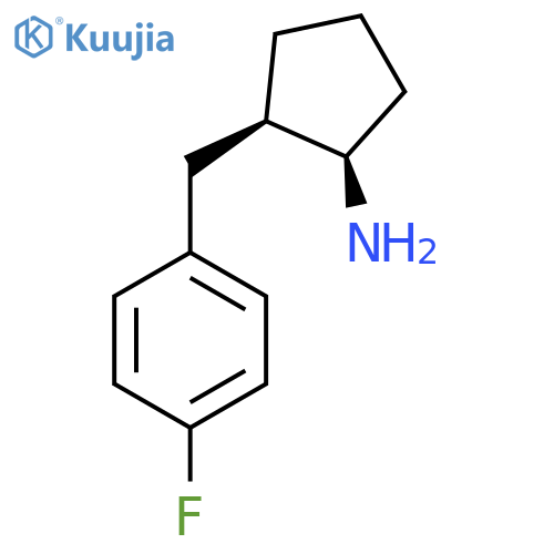 rac-(1R,2R)-2-(4-fluorobenzyl)cyclopentylamine hydrochloride structure