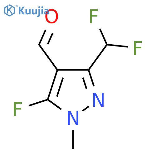 3-(difluoromethyl)-5-fluoro-1-methyl-1H-pyrazole-4-carbaldehyde structure