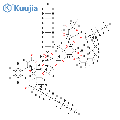 (S)-jalapinolic acid 11-O-(2-O-trans-cinnamoyl)-[(4-O-n-dodecanoyl)]-alpha-L-rhamnopyranosyl-(1->4)-O-(2-O-n-decanoyl)-alpha-L-rhamnopyranosyl-(1->4)-O-alpha-L-rhamnopyranosyl-(1->2)-O-beta-D-fucopyranoside  intramolecular 1,3''-ester structure