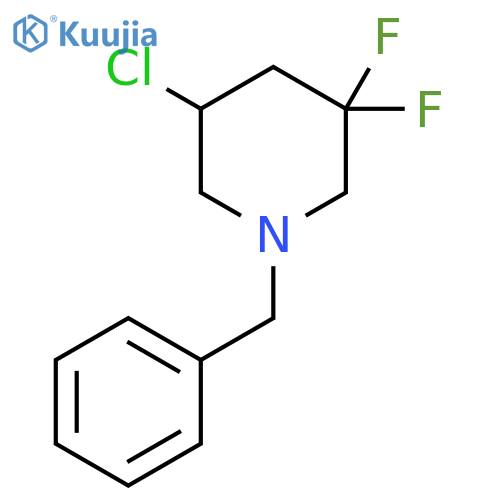 1-Benzyl-3-chloro-5,5-difluoropiperidine structure