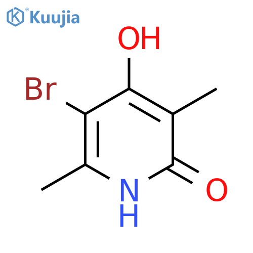 5-Bromo-3,6-dimethylpyridine-2,4-diol structure