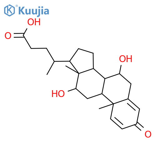 7alpha,12alpha-dihydroxy-3-oxo-1,4-choladienoic acid structure