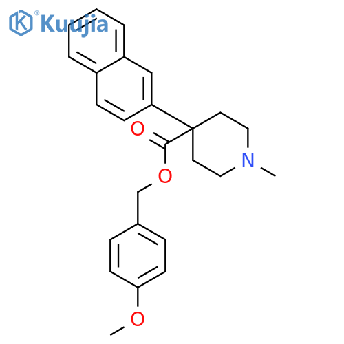 4-Methoxybenzyl 1-methyl-4-(naphthalen-2-yl)piperidine-4-carboxylate structure