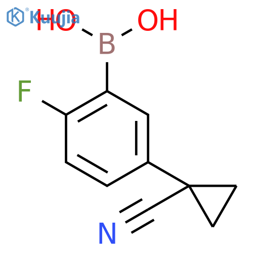 5-(1-cyanocyclopropyl)-2-fluorophenylboronic acid structure