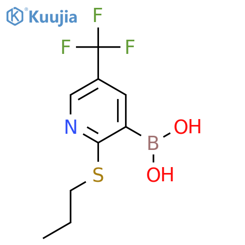 2-Propylthio-5-trifluoromethylpyridine-3-boronic Acid structure