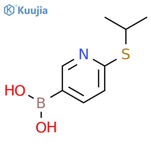 (6-(Isopropylthio)pyridin-3-yl)boronic acid structure