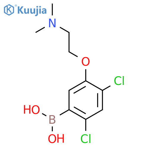 (2,4-Dichloro-5-(2-(dimethylamino)ethoxy)phenyl)boronic acid structure