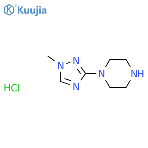 1-(1-Methyl-1H-1,2,4-triazol-3-yl)piperazine hydrochloride structure