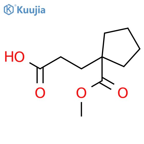 3-1-(methoxycarbonyl)cyclopentylpropanoic acid structure