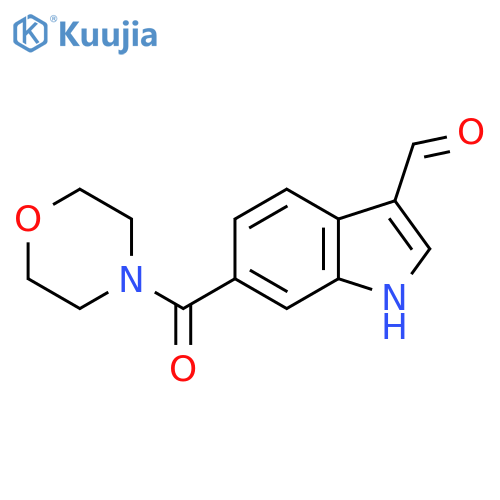 6-(Morpholine-4-carbonyl)-1H-indole-3-carbaldehyde structure