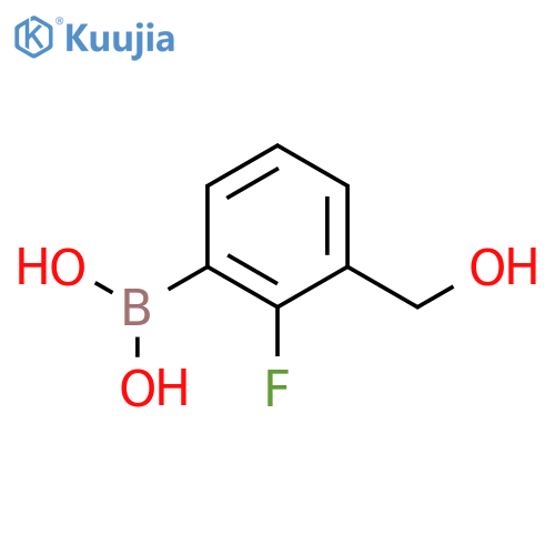 2-Fluoro-3-hydroxymethylphenylboronic acid structure