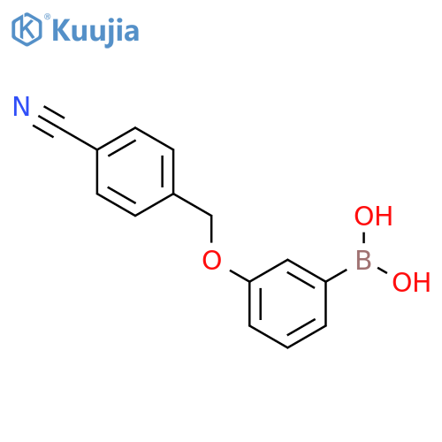 3-(4-Cyanophenylmethoxy)phenylboronic acid structure