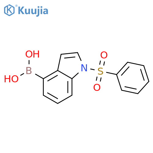 1-Benzenesulfonyl-1h-indole-4-boronic acid structure