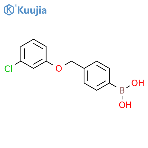 (4-((3-Chlorophenoxy)methyl)phenyl)boronic acid structure