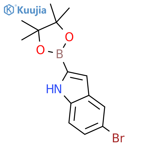 5-Bromoindole-2-boronic acid, pinacol ester structure