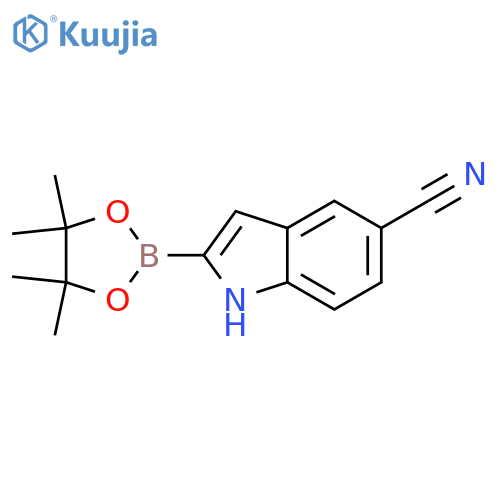 2-(4,4,5,5-Tetramethyl-1,3,2-dioxaborolan-2-yl)-1H-indole-5-carbonitrile structure