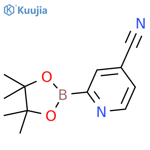 2-(4,4,5,5-Tetramethyl-1,3,2-dioxaborolan-2-yl)isonicotinonitrile structure