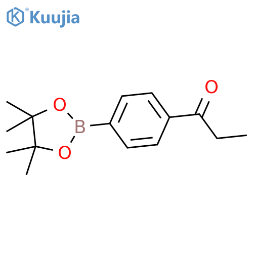 1-(4-(4,4,5,5-Tetramethyl-1,3,2-dioxaborolan-2-yl)phenyl)propan-1-one structure