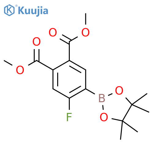 4,5-(Dimethoxycarbonyl)-2-fluorophenylboronic acid, pinacol ester structure
