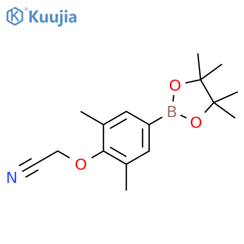 4-Cyanomethoxy-3,5-dimethylphenylboronic acid pinacol ester structure