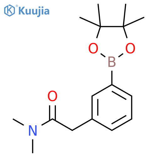 3-(N,N-Dimethylcarbamoylmethyl)phenylboronic acid, pinacol ester structure
