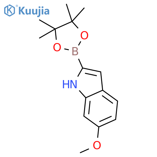 6-Methoxyindole-2-boronic acid, pinacol ester structure