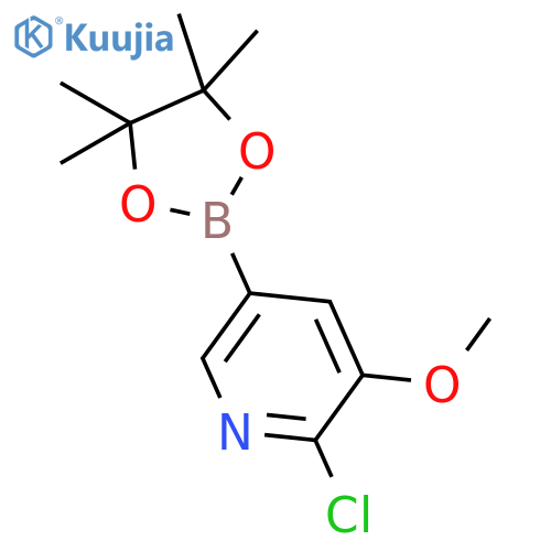 2-Chloro-3-methoxy-5-(4,4,5,5-tetramethyl-1,3,2-dioxaborolan-2-yl)pyridine structure