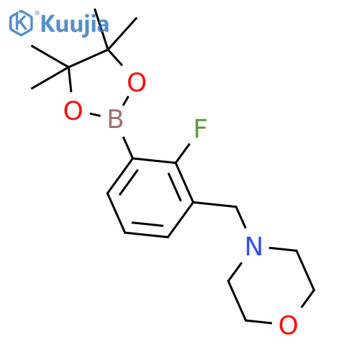 2-Fluoro-3-(morpholinomethyl)phenylboronic acid, pinacol ester structure