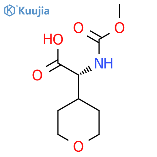 (2R)-2-[(methoxycarbonyl)amino]-2-(oxan-4-yl)acetic acid structure