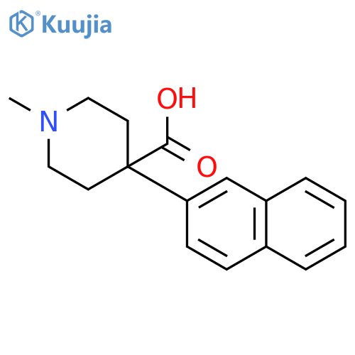 1-Methyl-4-(naphthalen-2-yl)piperidine-4-carboxylic acid structure