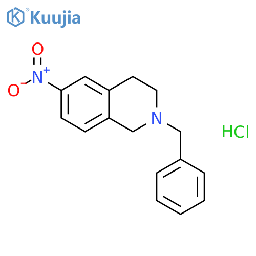 2-Benzyl-6-nitro-1,2,3,4-tetrahydroisoquinoline hydrochloride structure