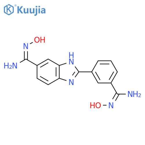 2-[3-(N-Hydroxycarbamimidoyl)phenyl]benzimidazole-6-carboxamidoxime structure