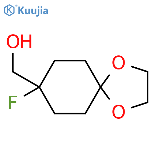 {8-fluoro-1,4-dioxaspiro[4.5]decan-8-yl}methanol structure