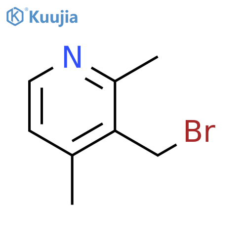 3-(bromomethyl)-2,4-dimethylpyridine structure