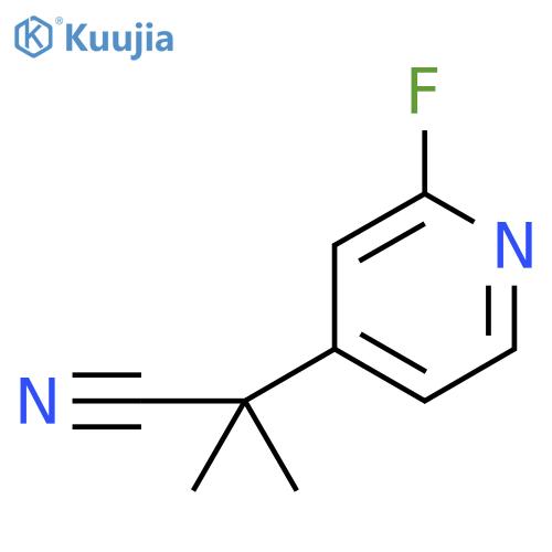 2-(2-fluoro-4-pyridyl)-2-methyl-propanenitrile structure