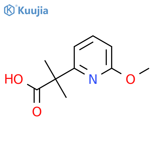 2-(6-Methoxypyridin-2-yl)-2-methylpropanoic acid structure