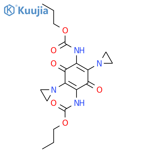 Carbamic acid,N,N'-[2,5-bis(1-aziridinyl)-3,6-dioxo-1,4-cyclohexadiene-1,4-diyl]bis-,C,C'-dipropyl ester structure