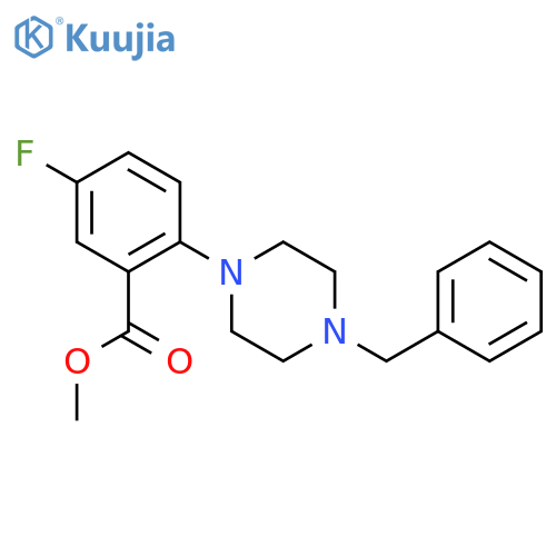 Methyl 2-(4-Benzylpiperazino)-5-fluorobenzoate structure