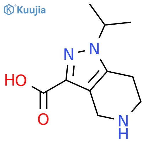 1-Isopropyl-4,5,6,7-tetrahydro-1H-pyrazolo[4,3-c]pyridine-3-carboxylic acid structure