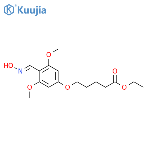 ethyl 5-(4-hydroximinomethyl-3,5-dimethoxyphenoxy)valerate structure