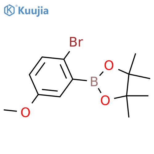 2-(2-Bromo-5-methoxyphenyl)-4,4,5,5-tetramethyl-1,3,2-dioxaborolane structure