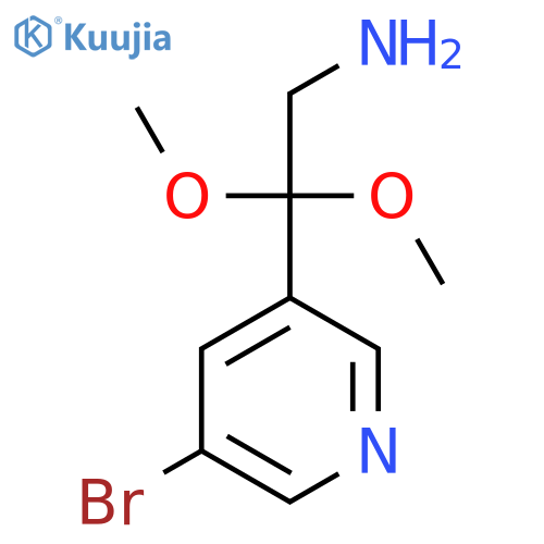2-(5-Bromopyridin-3-yl)-2,2-dimethoxyethan-1-amine structure