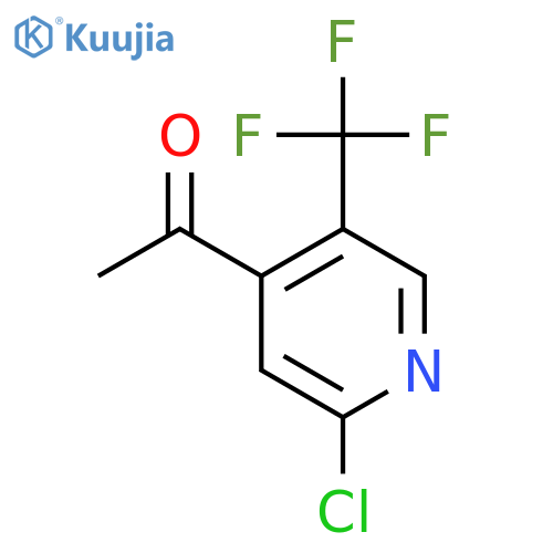 1-(2-Chloro-5-(trifluoromethyl)pyridin-4-yl)ethan-1-one structure