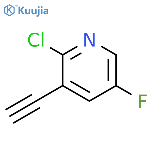 2-chloro-3-ethynyl-5-fluoropyridine structure