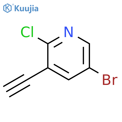 5-bromo-2-chloro-3-ethynylpyridine structure