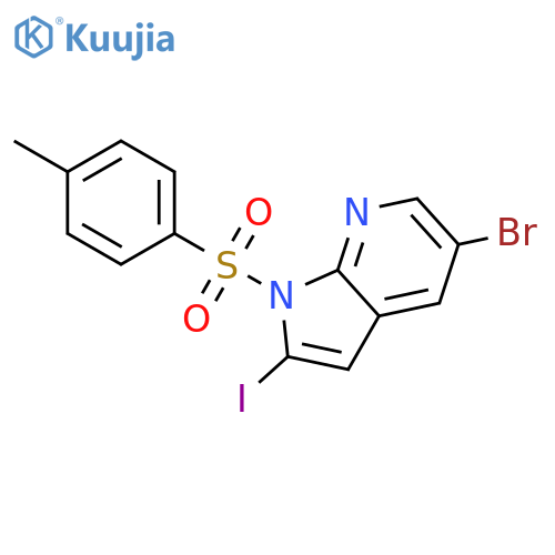 5-Bromo-2-iodo-1-tosyl-1H-pyrrolo[2,3-b]pyridine structure