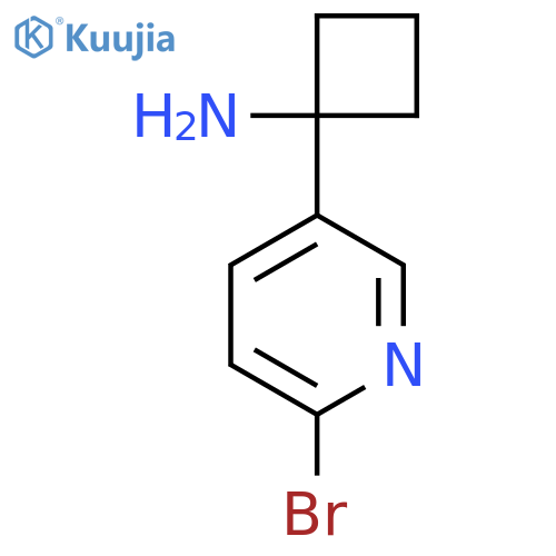 1-(6-bromopyridin-3-yl)cyclobutan-1-amine structure