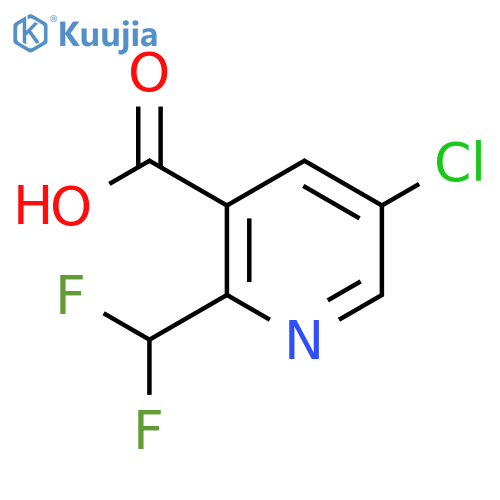 5-chloro-2-(difluoromethyl)pyridine-3-carboxylic acid structure