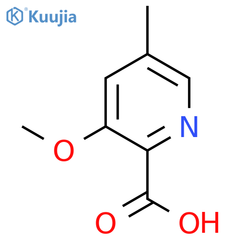 3-methoxy-5-methylpyridine-2-carboxylic acid structure
