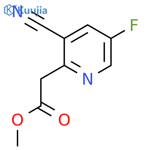 Methyl 3-cyano-5-fluoropyridine-2-acetate structure